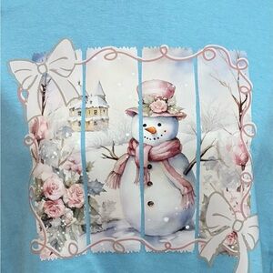 NEW Purple Snowman Graphic T-Shirt